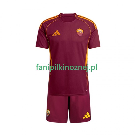 Koszulka AS Roma 2025-2026 Domowa Krótkie Rękawy ,Dziecięca