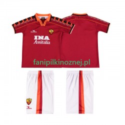 Koszulka AS Roma Retro 1998 1999 Domowa Krótkie Rękawy ,Dziecięca