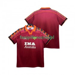 Koszulka AS Roma Retro 1998 1999 Domowa Krótkie Rękawy ,Męska