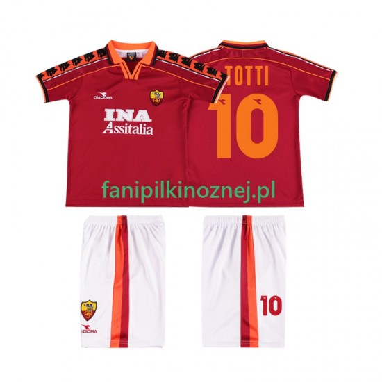 Koszulka AS Roma TOTTI 10 Retro 1998 1999 Domowa Krótkie Rękawy ,Dziecięca
