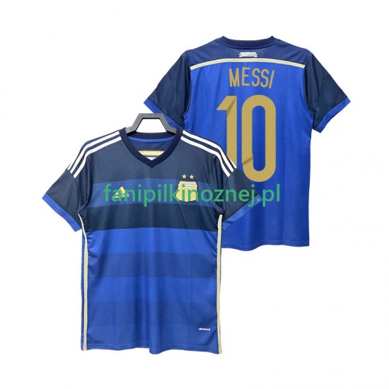 Koszulka Reprezentacji Argentyny Lionel Messi 10 2014 Retro Wyjazdowa Krótkie Rękawy ,Męska