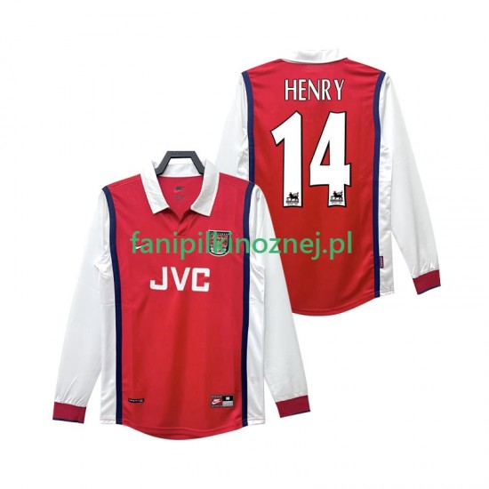 Koszulka Arsenal Henry 14 Retro 1998 1999 Domowa Długie Rękawy ,Męska