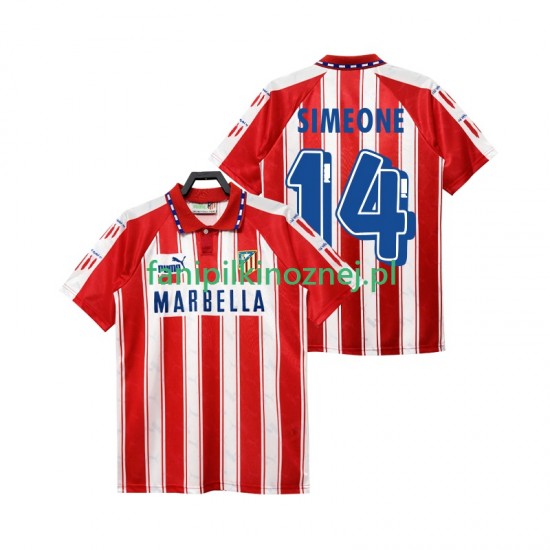 Koszulka Atlético Madryt SIMEONE 14 1995 Retro 1994 Domowa Krótkie Rękawy ,Męska