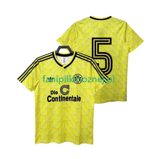 Koszulka Borussia Dortmund 5 1988 1989 Retro Domowa Krótkie Rękawy ,Męska