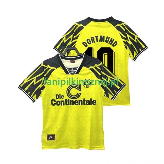 Koszulka Borussia Dortmund Moller 10 1995 Retro 1994 Domowa Krótkie Rękawy ,Męska