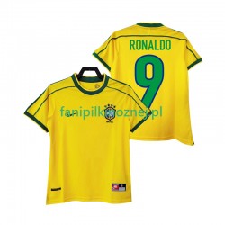 Koszulka Reprezentacji Brazylii RONALDO 9 Retro 1998 Domowa Krótkie Rękawy ,Męska
