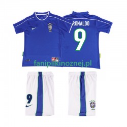 Koszulka Reprezentacji Brazylii Ronaldo 9 Retro 1998 Wyjazdowa Krótkie Rękawy ,Dziecięca