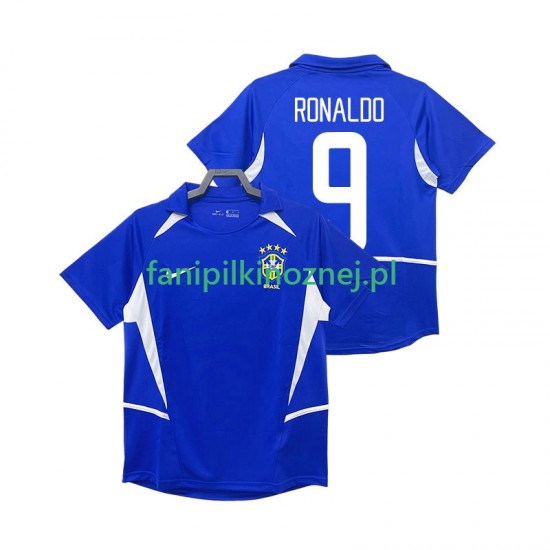 Koszulka Reprezentacji Brazylii Ronaldo 9 Retro 2002 Wyjazdowa Krótkie Rękawy ,Męska