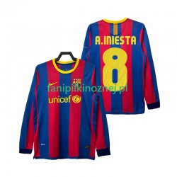Koszulka FC Barcelona A INIESTA 8 Retro 2011 2010 Domowa Długie Rękawy ,Męska