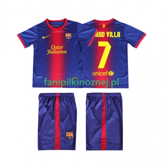 Koszulka FC Barcelona DAUID VILLA 7 2012 2013 Retro Domowa Krótkie Rękawy ,Dziecięca