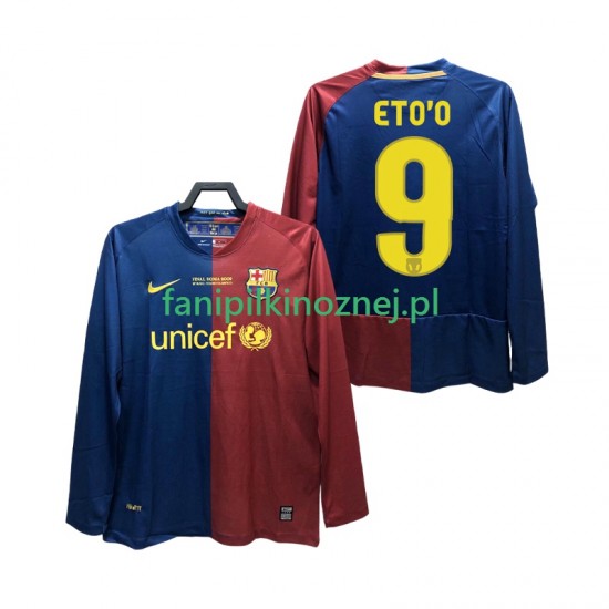 Koszulka FC Barcelona ETO O 9 Champions League 2009 Retro 2008 Domowa Długie Rękawy ,Męska