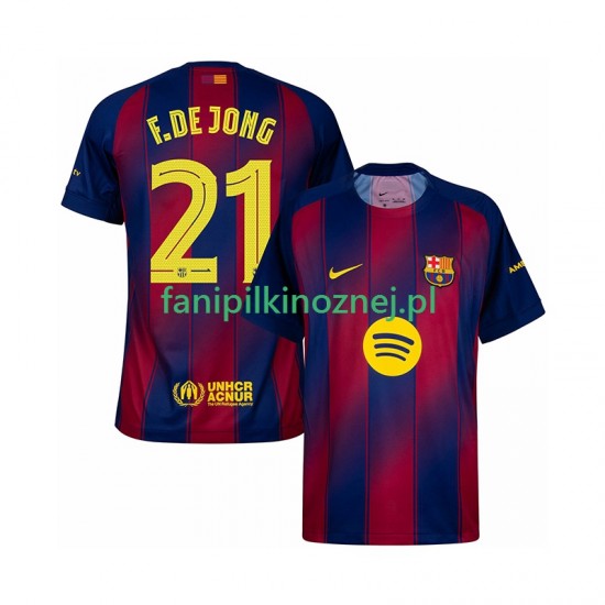 Koszulka FC Barcelona Frenkie de Jong 21 Champions League 2025-2026 Domowa Krótkie Rękawy ,Męska