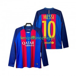 Koszulka FC Barcelona Lionel Messi 10 2016 2017 Retro Domowa Długie Rękawy ,Męska