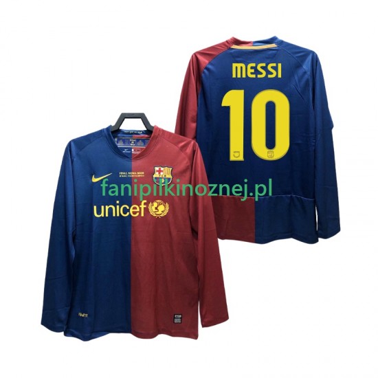 Koszulka FC Barcelona Lionel Messi 10 Champions League 2009 Retro 2008 Domowa Długie Rękawy ,Męska