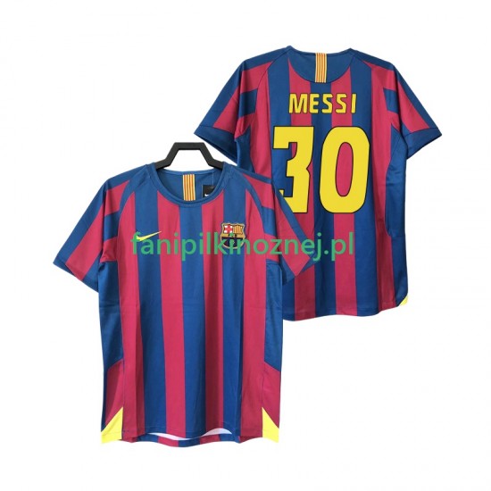Koszulka FC Barcelona Lionel Messi 30 2005 Retro 2006 Domowa Krótkie Rękawy ,Męska