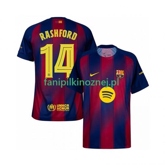 Koszulka FC Barcelona Marcus Rashford 14 Champions League 2025-2026 Domowa Krótkie Rękawy ,Męska