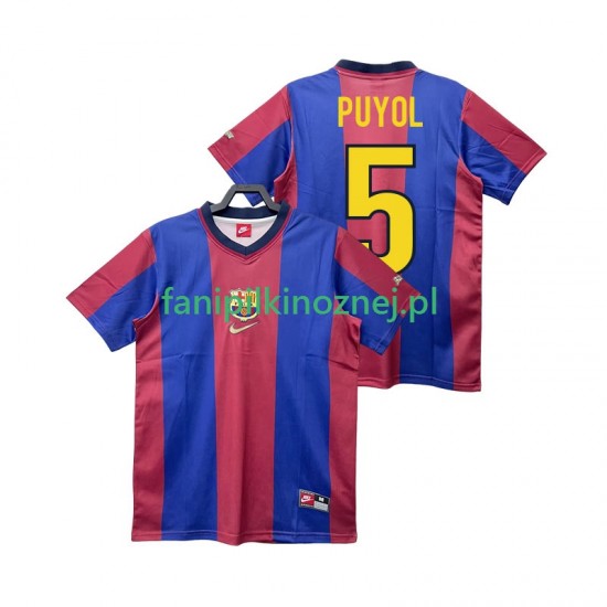 Koszulka FC Barcelona PUYOL 5 Retro 1998 1999 Domowa Krótkie Rękawy ,Męska