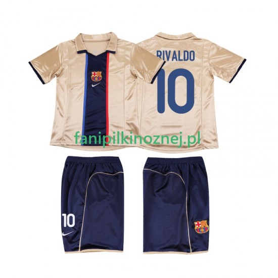 Koszulka FC Barcelona RIVALDO 10 2001 Retro 2002 Wyjazdowa Krótkie Rękawy ,Dziecięca