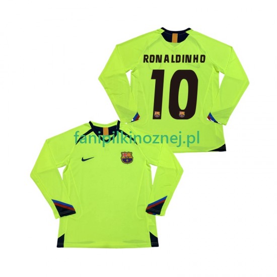 Koszulka FC Barcelona RONALDINHO 10 2005 Retro 2006 Wyjazdowa Długie Rękawy ,Męska