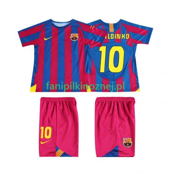 Koszulka FC Barcelona RONALDINHO 10 Champions League 2005 Retro 2006 Domowa Krótkie Rękawy ,Dziecięca