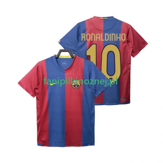Koszulka FC Barcelona RONALDINHO 10 2007 Retro 2006 Domowa Krótkie Rękawy ,Męska