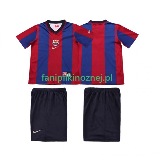 Koszulka FC Barcelona Retro 1998 1999 Domowa Krótkie Rękawy ,Dziecięca