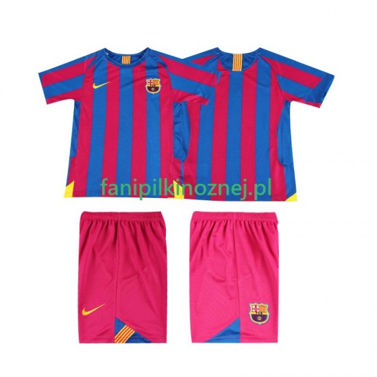 Koszulka FC Barcelona 2005 Retro 2006 Domowa Krótkie Rękawy ,Dziecięca