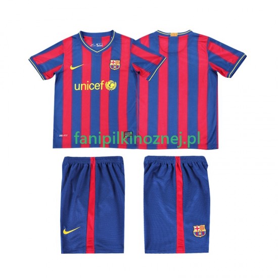 Koszulka FC Barcelona 2009 Retro 2010 Domowa Krótkie Rękawy ,Dziecięca