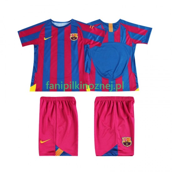 Koszulka FC Barcelona Champions League 2005 Retro 2006 Domowa Krótkie Rękawy ,Dziecięca