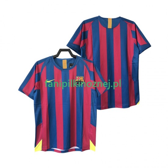 Koszulka FC Barcelona 2005 Retro 2006 Domowa Krótkie Rękawy ,Męska
