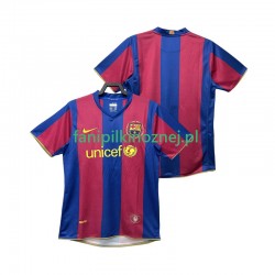 Koszulka FC Barcelona 2007 Retro 2008 Domowa Krótkie Rękawy ,Męska
