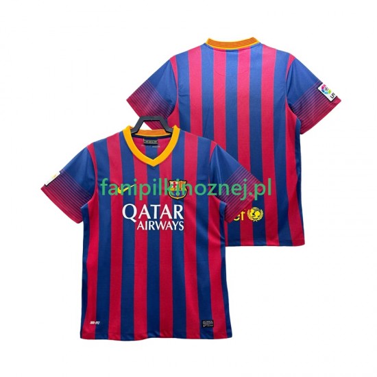 Koszulka FC Barcelona 2013 2014 Retro Domowa Krótkie Rękawy ,Męska