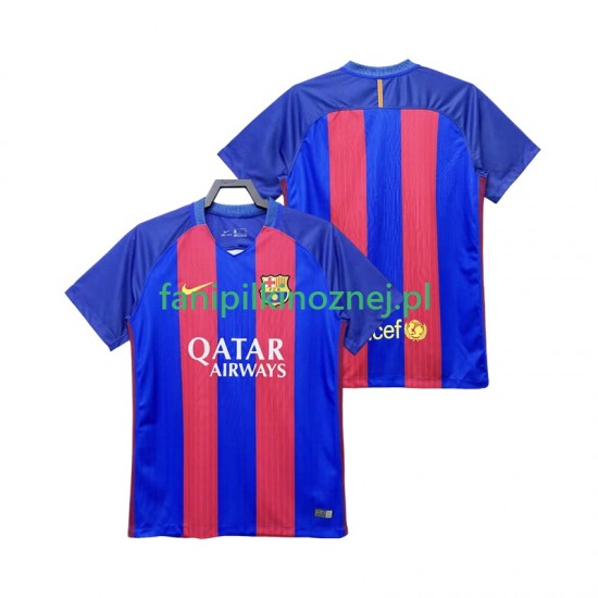 Koszulka FC Barcelona 2016 2017 Retro Domowa Krótkie Rękawy ,Męska