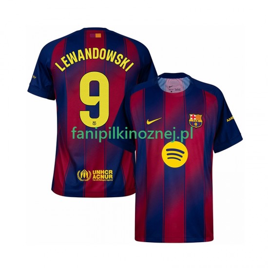 Koszulka FC Barcelona Robert Lewandowski 9 2025-2026 Domowa Krótkie Rękawy ,Męska