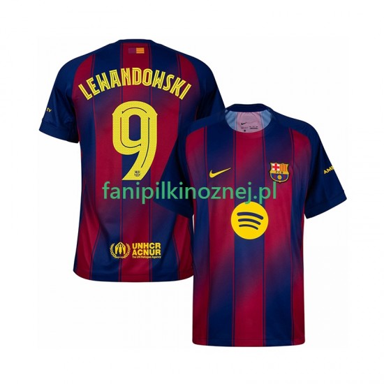 Koszulka FC Barcelona Robert Lewandowski 9 Champions League 2025-2026 Domowa Krótkie Rękawy ,Męska