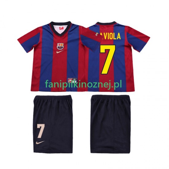 Koszulka FC Barcelona SAVIOLA 7 Retro 1998 1999 Domowa Krótkie Rękawy ,Dziecięca