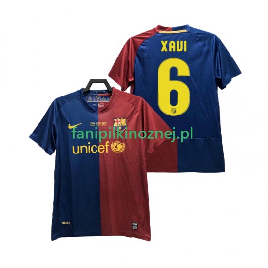 Koszulka FC Barcelona XAVI 6 Champions League 2009 Retro 2008 Domowa Krótkie Rękawy ,Męska