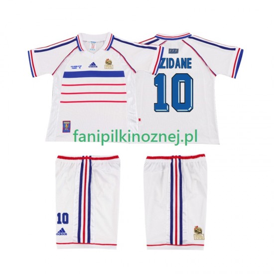 Koszulka Reprezentacji Francji ZIDANE 10 Retro 1998 Wyjazdowa Krótkie Rękawy ,Dziecięca