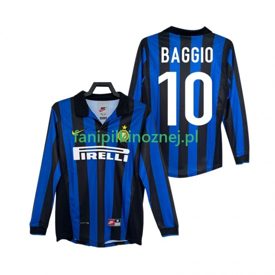 Koszulka Inter Mediolan BAGGIO 10 Retro 1998 1999 Domowa Długie Rękawy ,Męska