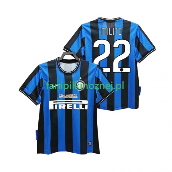 Koszulka Inter Mediolan MILITO 22 2009 Retro 2010 Domowa Krótkie Rękawy ,Męska