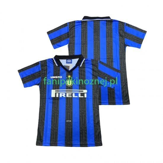 Koszulka Inter Mediolan 1997 Retro 1998 Domowa Krótkie Rękawy ,Męska