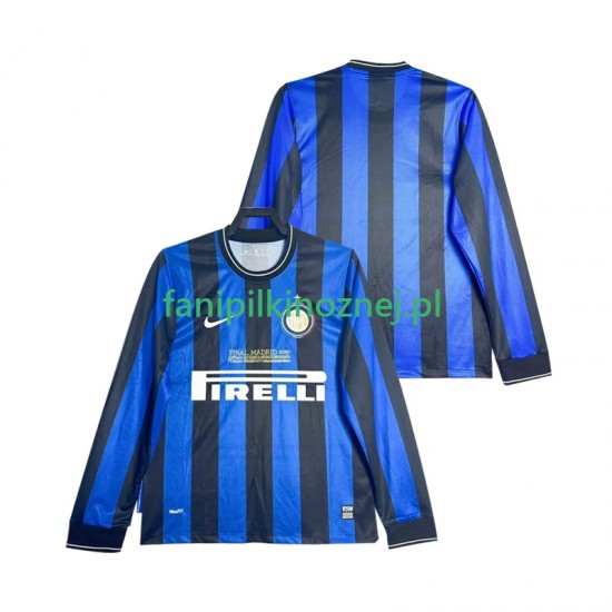 Koszulka Inter Mediolan 2009 Retro 2010 Domowa Długie Rękawy ,Męska