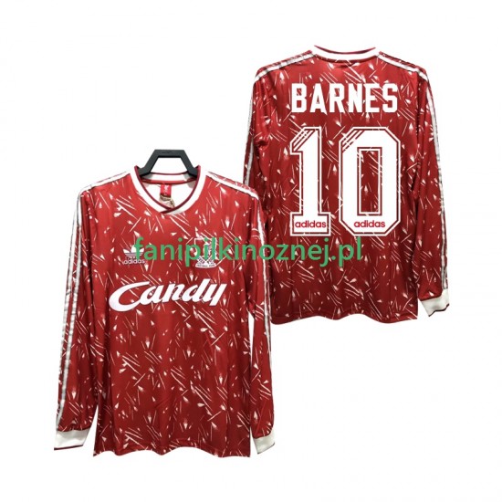 Koszulka Liverpool BARNES 10 1989 1991 Retro Domowa Długie Rękawy ,Męska