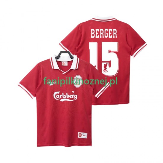 Koszulka Liverpool BERGER 15 1996 Retro 1998 Domowa Krótkie Rękawy ,Męska