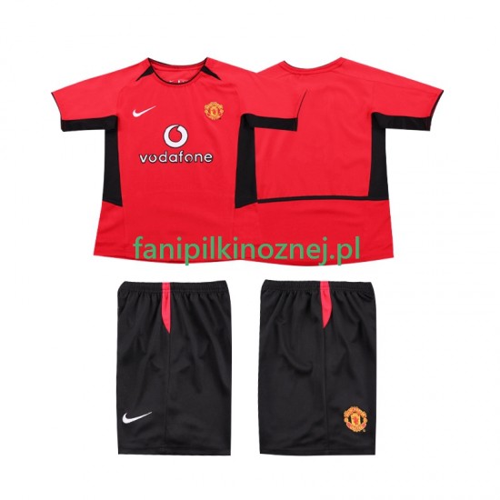 Koszulka Manchester United Retro 2004 2002 Domowa Krótkie Rękawy ,Dziecięca