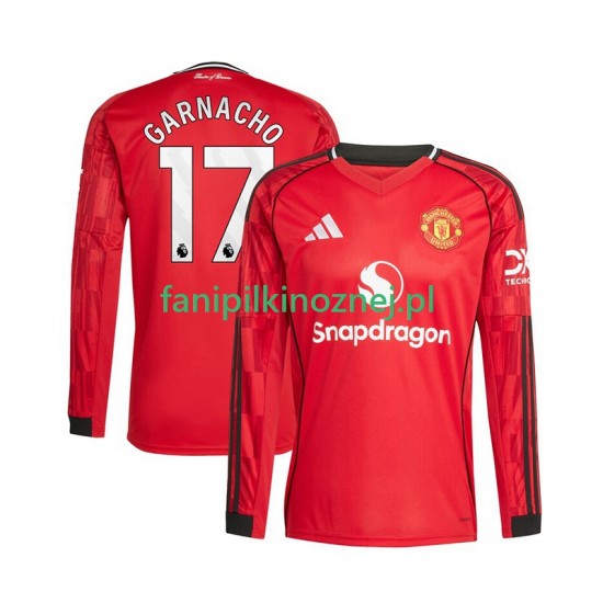 Koszulka Manchester United Alejandro Garnacho 17 2025-2026 Domowa Długie Rękawy ,Męska