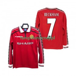 Koszulka Manchester United BECKHAM 7 Retro 1998 1999 Domowa Długie Rękawy ,Męska