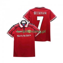 Koszulka Manchester United BECKHAM 7 Retro 1998 1999 Domowa Krótkie Rękawy ,Męska