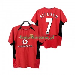 Koszulka Manchester United BECKHAM 7 Retro 2004 2002 Domowa Krótkie Rękawy ,Męska