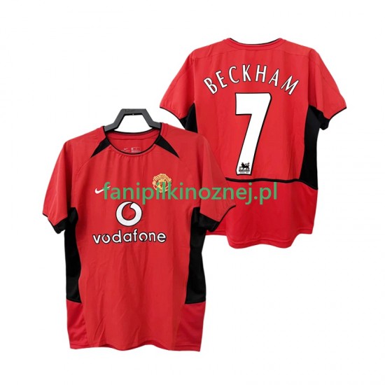 Koszulka Manchester United BECKHAM 7 Retro 2004 2002 Domowa Krótkie Rękawy ,Męska